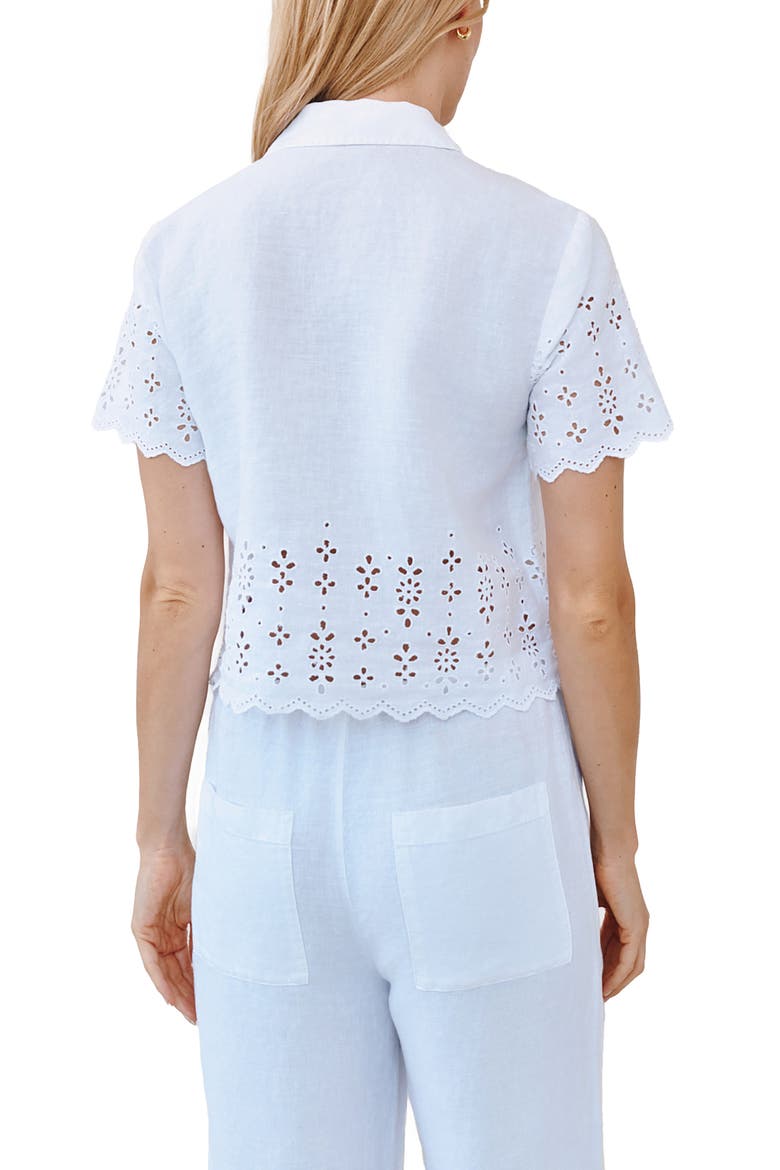 Embroidered Boxy Shirt, Alternate, color, WHITE