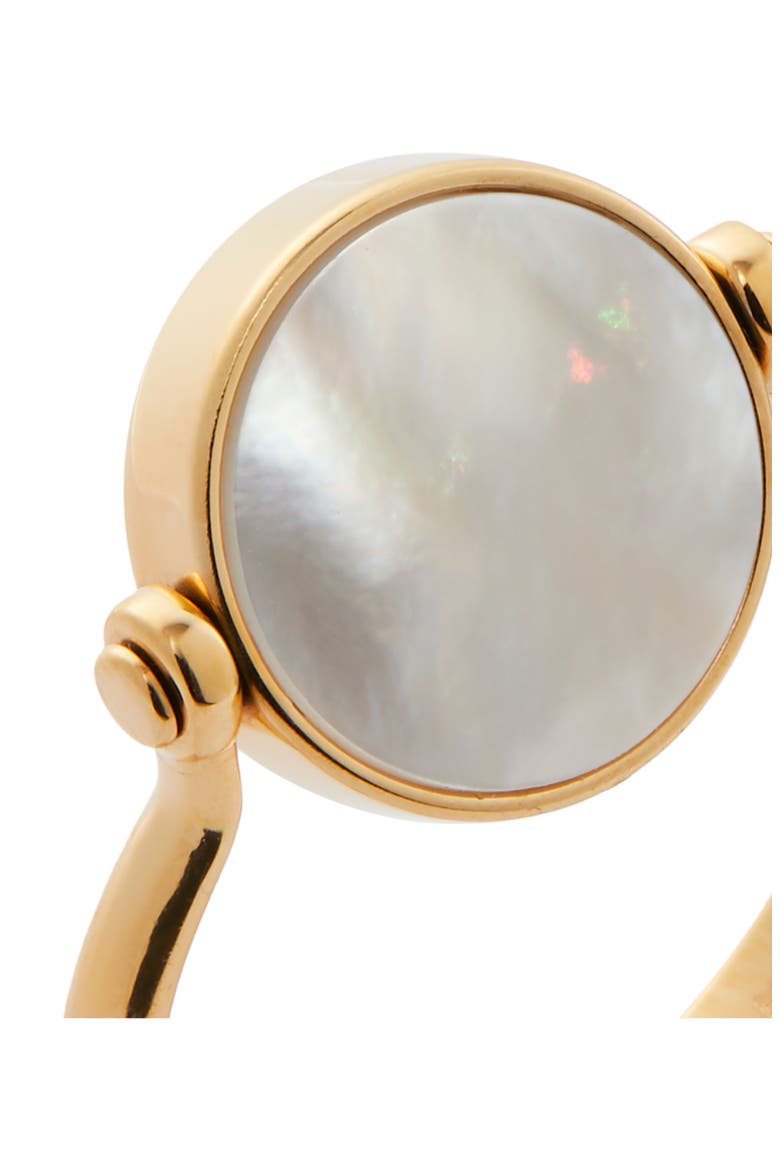 Icon Mother of Pearl Ring, Alternate, color, TORY GOLD / MOTHER OF PEARL