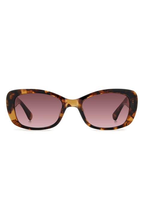 Beryl 53mm Gradient Rectangular Sunglasses