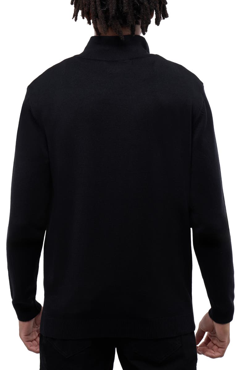 XRAY Quarter Zip Mock Neck Sweater, Alternate, color, Black