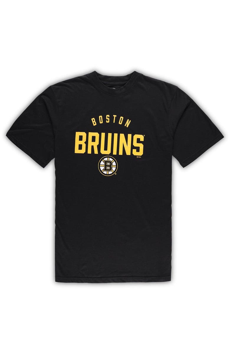 PROFILE Men's Boston Bruins Black/Heather Gray Big & Tall T-Shirt & Pants Lounge Set, Alternate, color, 