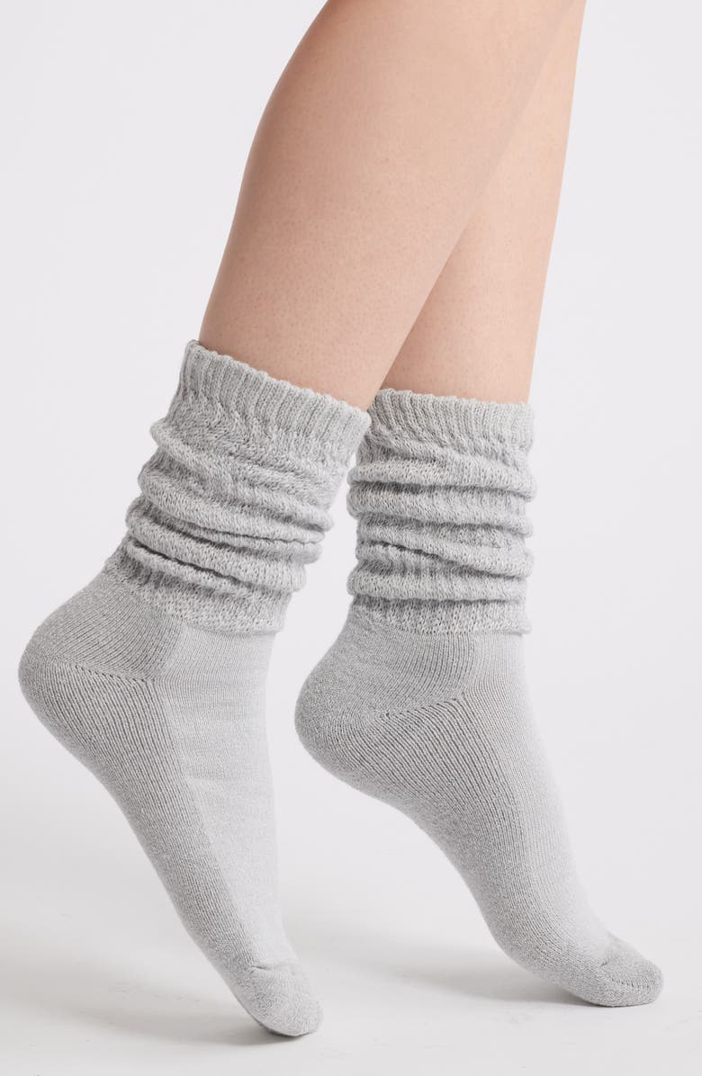 Zella 2-Pack Scrunch Socks, Alternate, color, Grey Multi