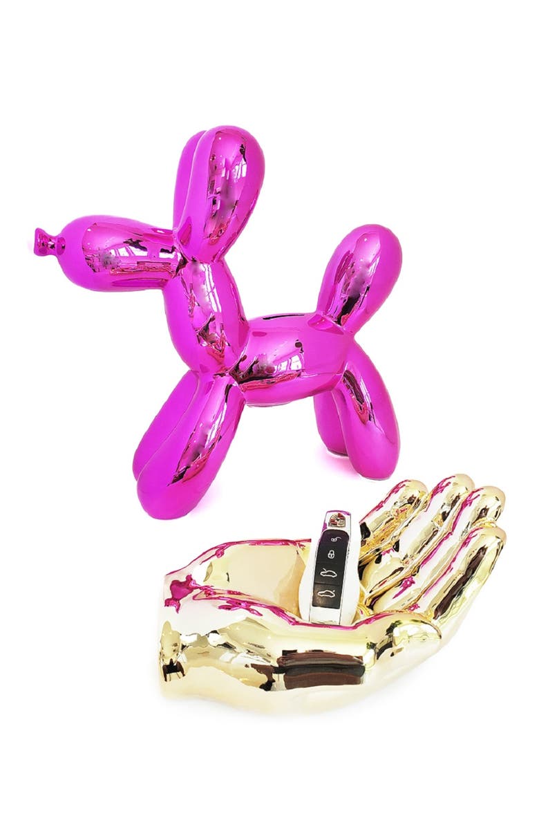 INTERIOR ILLUSIONS Hot Pink Balloon Dog, Alternate, color, Hot Pink