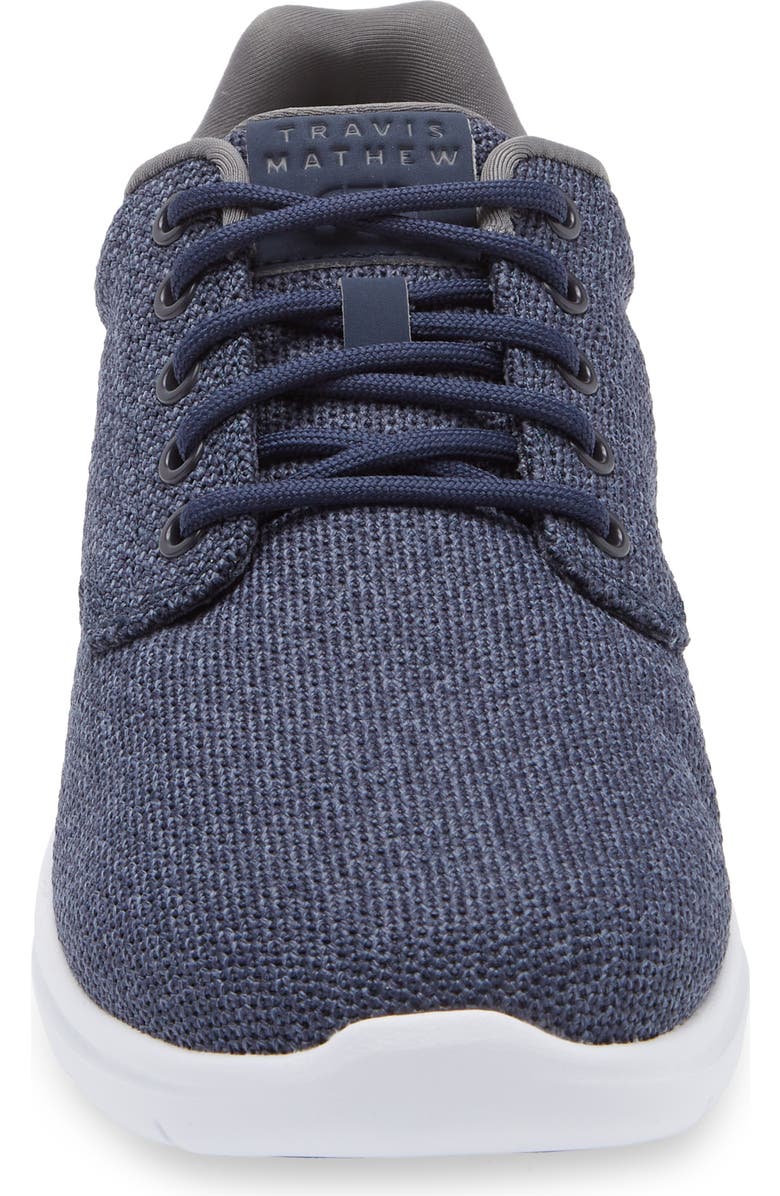 TravisMathew The Daily II Knit Sneaker, Alternate, color, Heather Mood Indigo