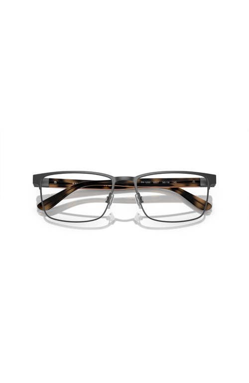 Polo Ralph Lauren 56mm Rectangle Optical Glasses In Black