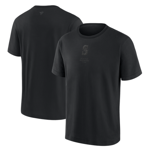 Men's Fanatics Seattle Mariners Black Out Heavyweight T-Shirt