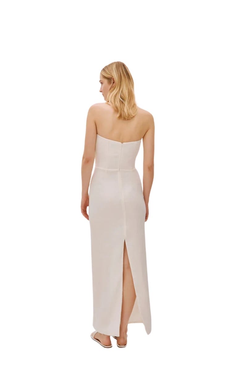 Labeca London Alaia Linen Twist Maxi Dress, Alternate, color, White