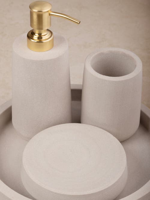 Gauri Kohli Casablanca Sandstone Bath Accessories, Set Of 4 In Sand