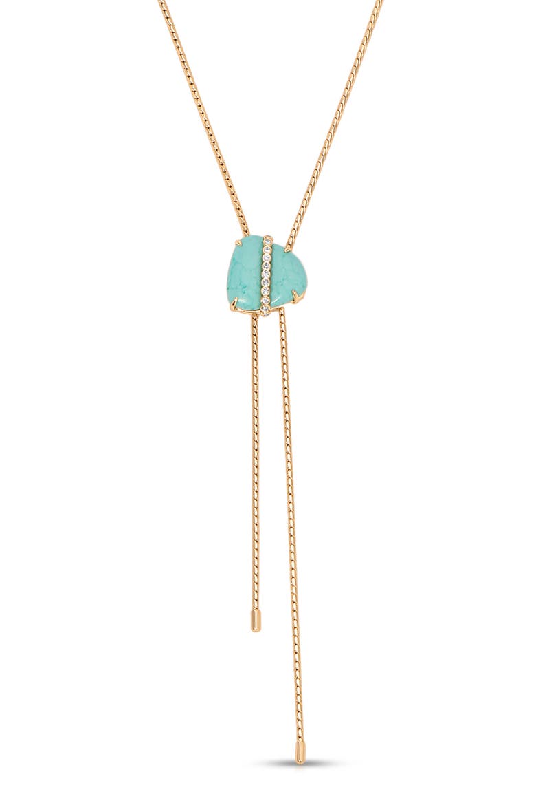 Reconstituted Turquoise Solstice Bolo Necklace, Main, color, TURQUOISE