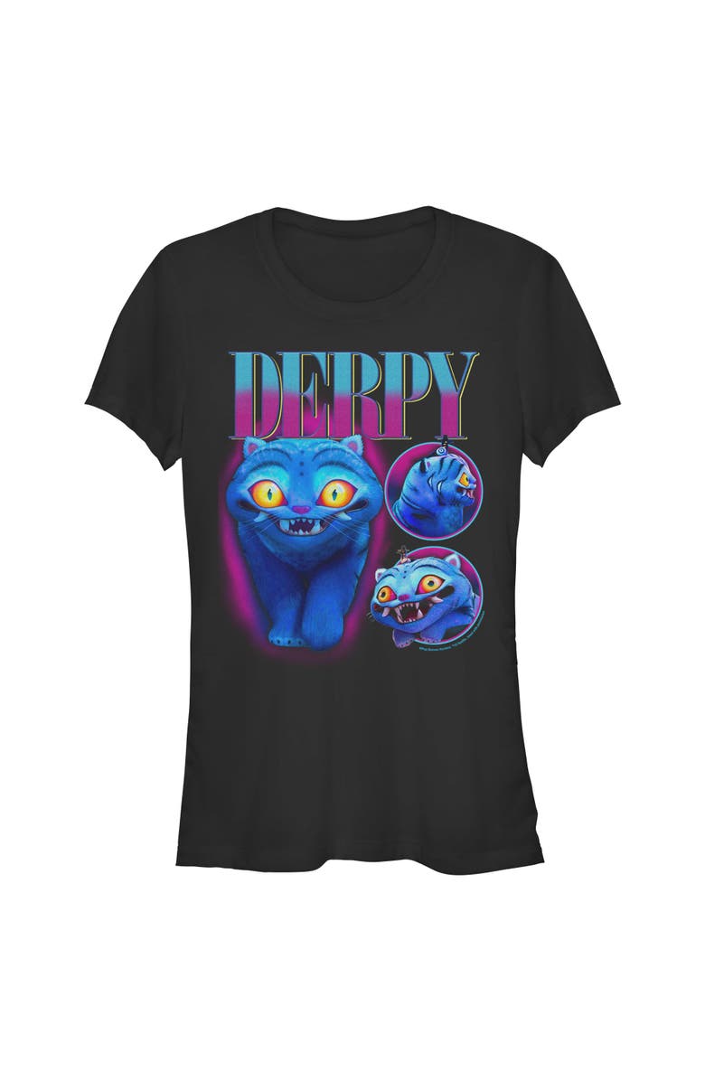 KPop Demon Hunters Junior's KPop Demon Hunters Supernatural Derpy  Graphic T-Shirt, Main, color, Black