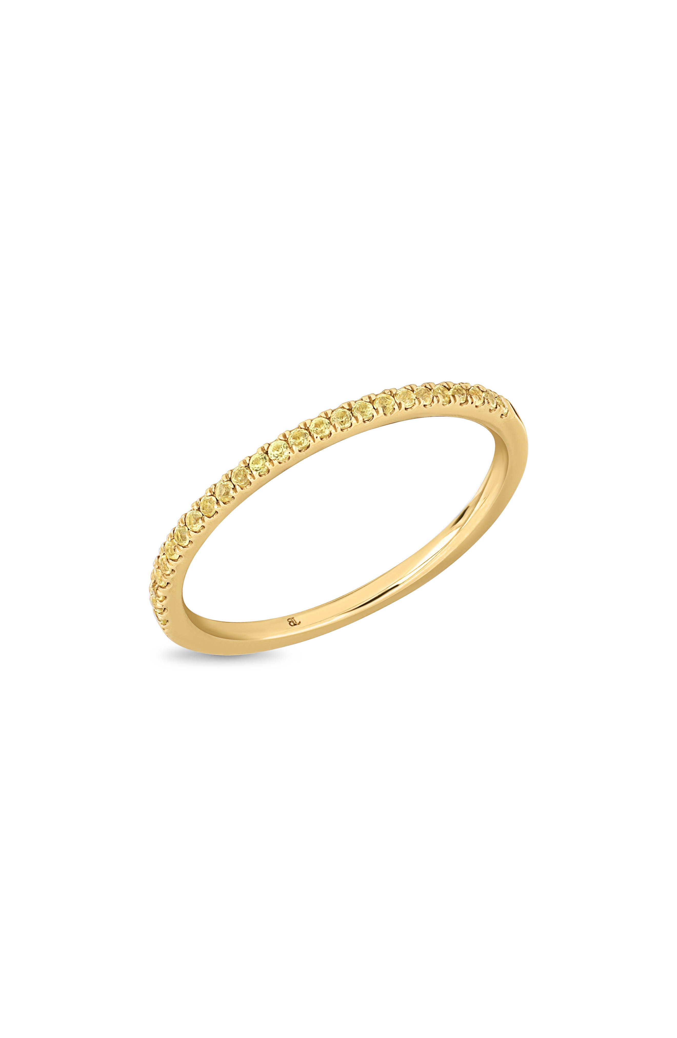 Bony Levy 18K Gold El Mar Yellow Sapphire Stackable Ring