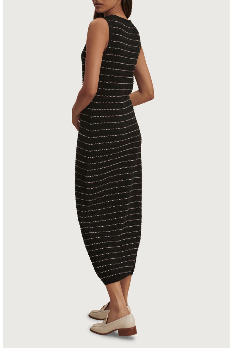 Beesley Stitch Knit Midi Dress, Alternate, color, BLACK
