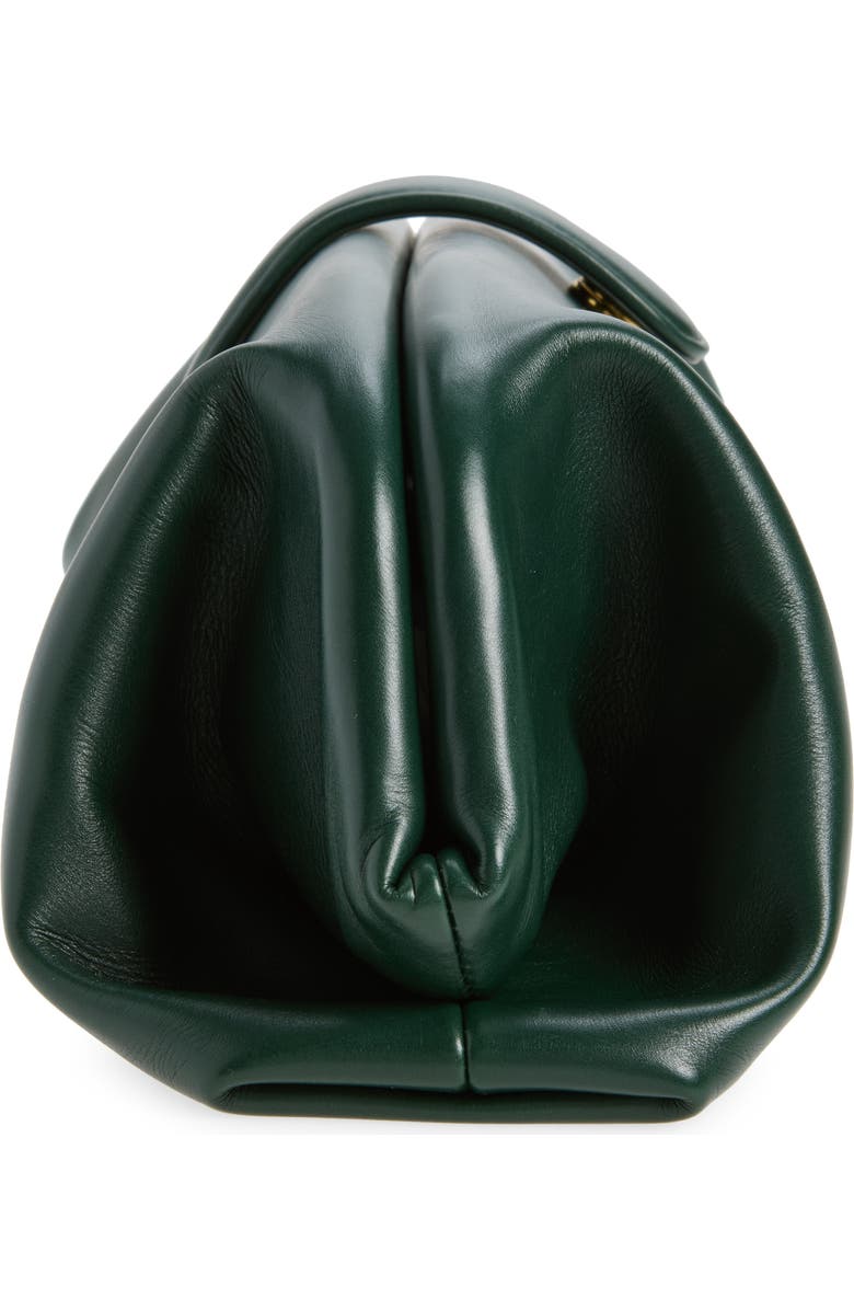 Bottega Veneta Leather East/West Clutch, Alternate, color, 3270 Alpi Green-Brass