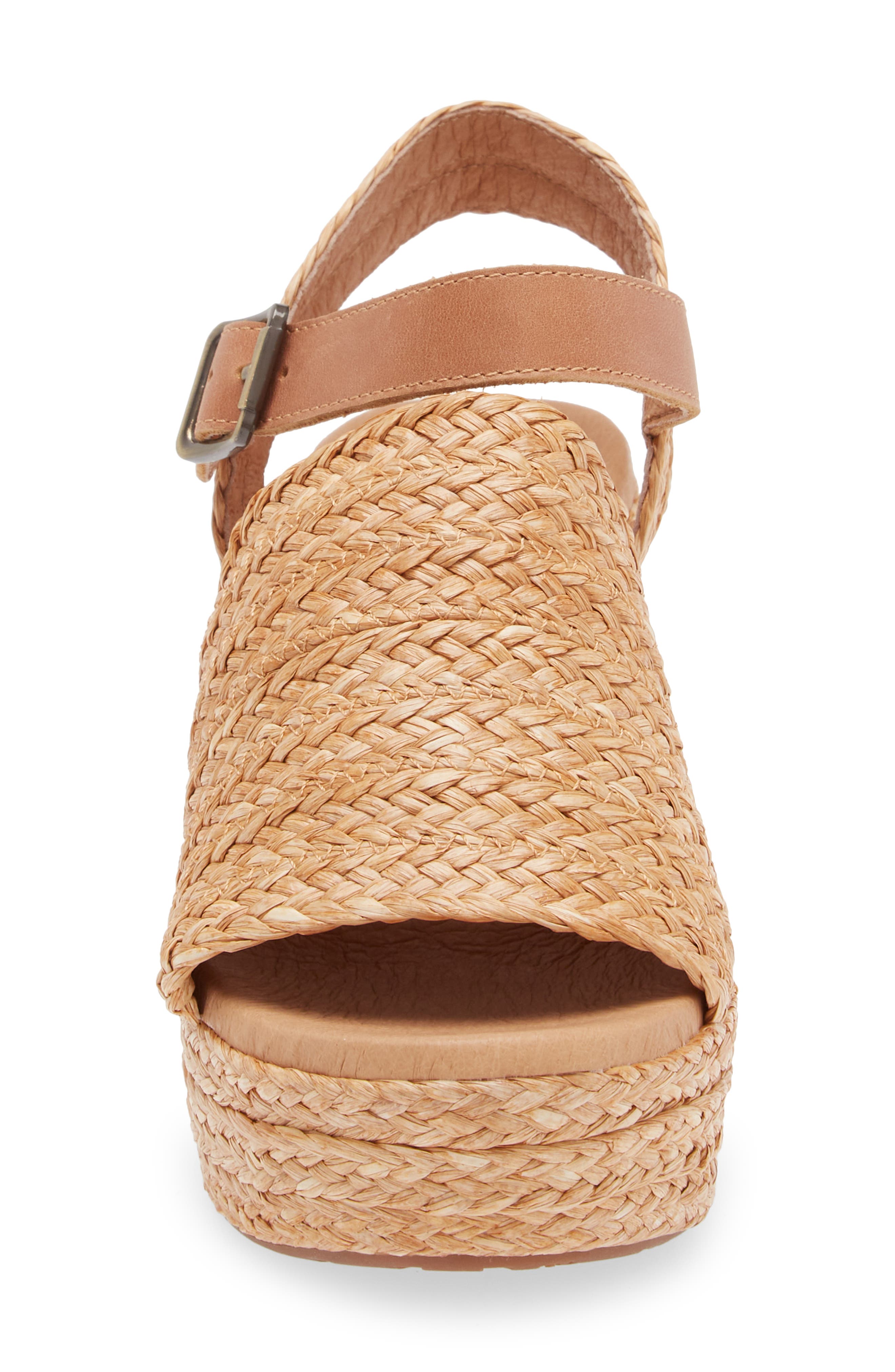 Chocolat Blu Gali Espadrille Platform Sandal, Alternate, color, Toast Raffia