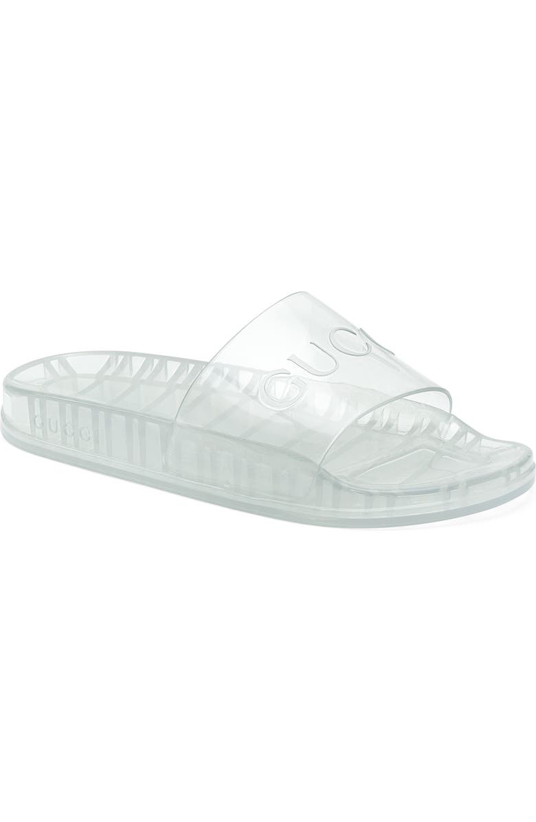 Gucci Pursuit Logo Slide Sandal, Main, color,