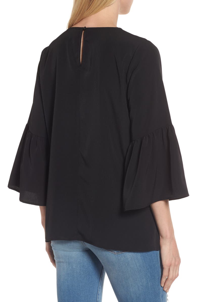 Bobeau Bell Sleeve Blouse, Alternate, color, 