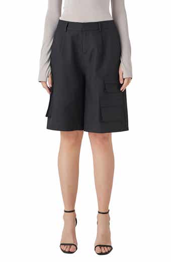 High Waist Wide Leg Cargo Shorts