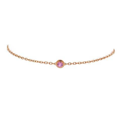 D'Amour Bracelet 18K Rose Gold with Pink Sapphire