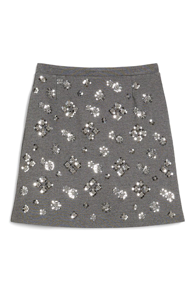 Monza Sequin Miniskirt, Alternate, color, MEDIUM GREY