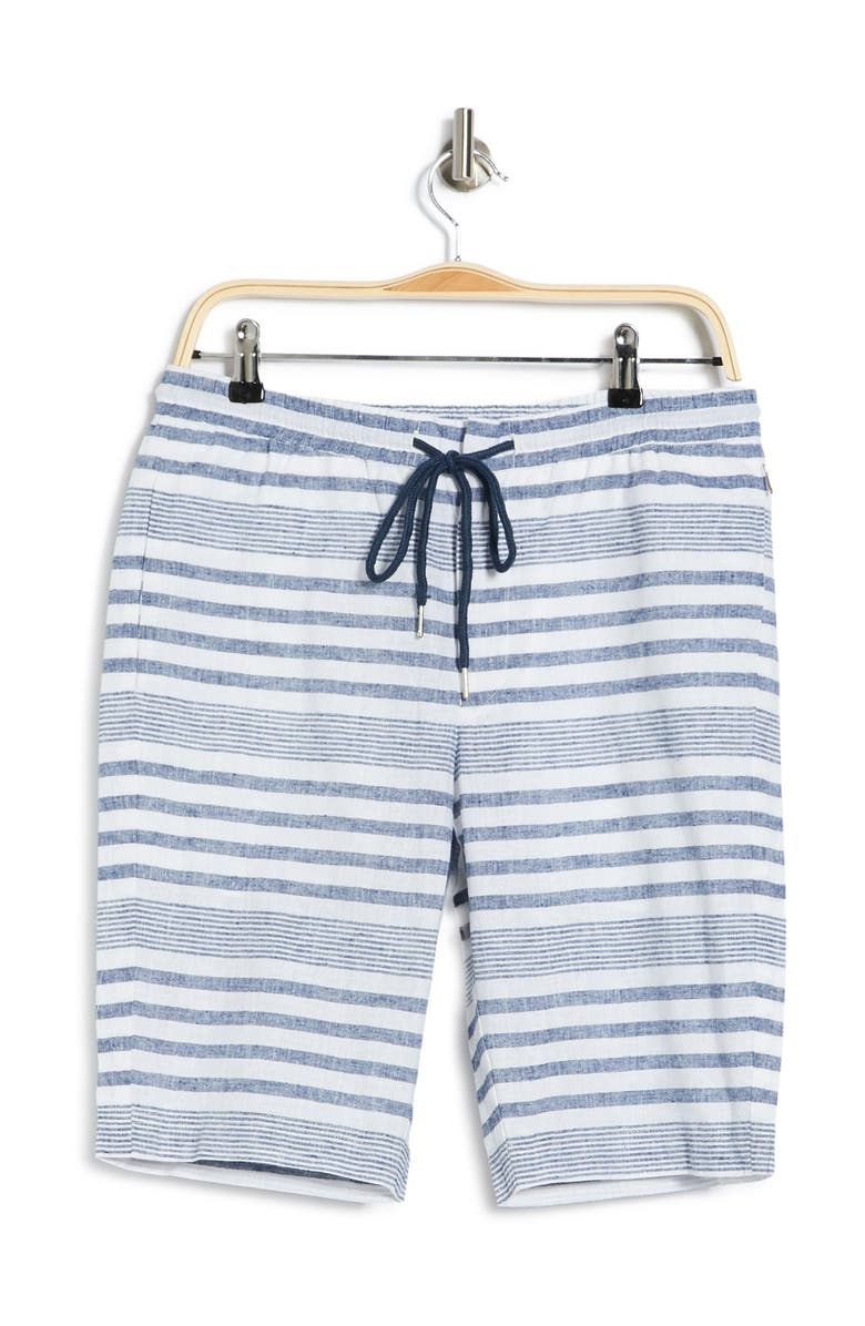 PAISLEY AND GRAY Wiltshire Linen Blend Stripe Shorts, Alternate, color, 