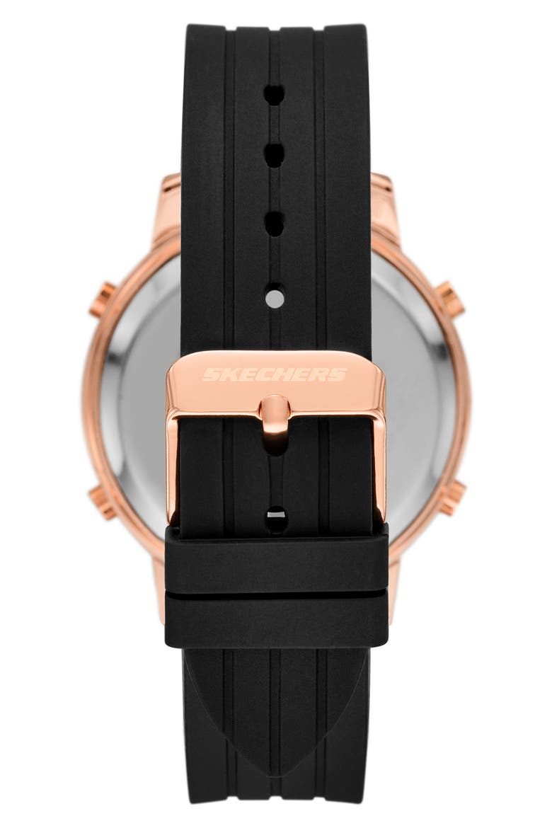 Westport Digital Silicone Strap Watch, 40mm, Alternate, color, ROSE GOLD
