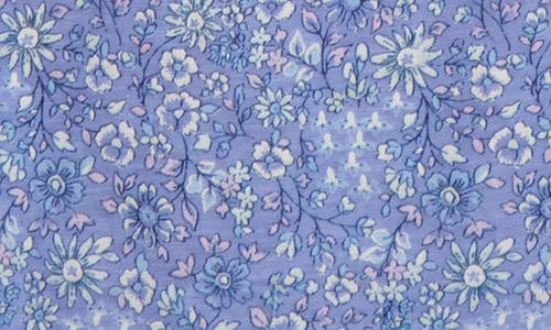 Lucky Brand Floral Tie Front Top In Blue Floral