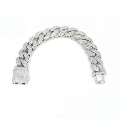Anna Zuckerman Vip Cuban Link Bracelet In White