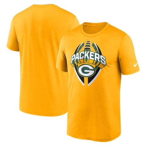 Men's Nike Gold Green Bay Packers Legend Icon Performance T-Shirt