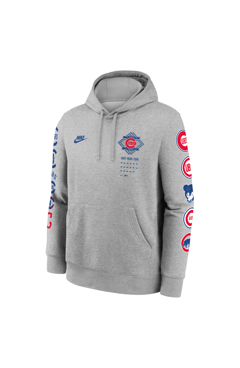 Nike Men's Nike  Heather Gray Chicago Cubs 150th Anniversary Club Hoodie, Alternate, color, Heather Gray