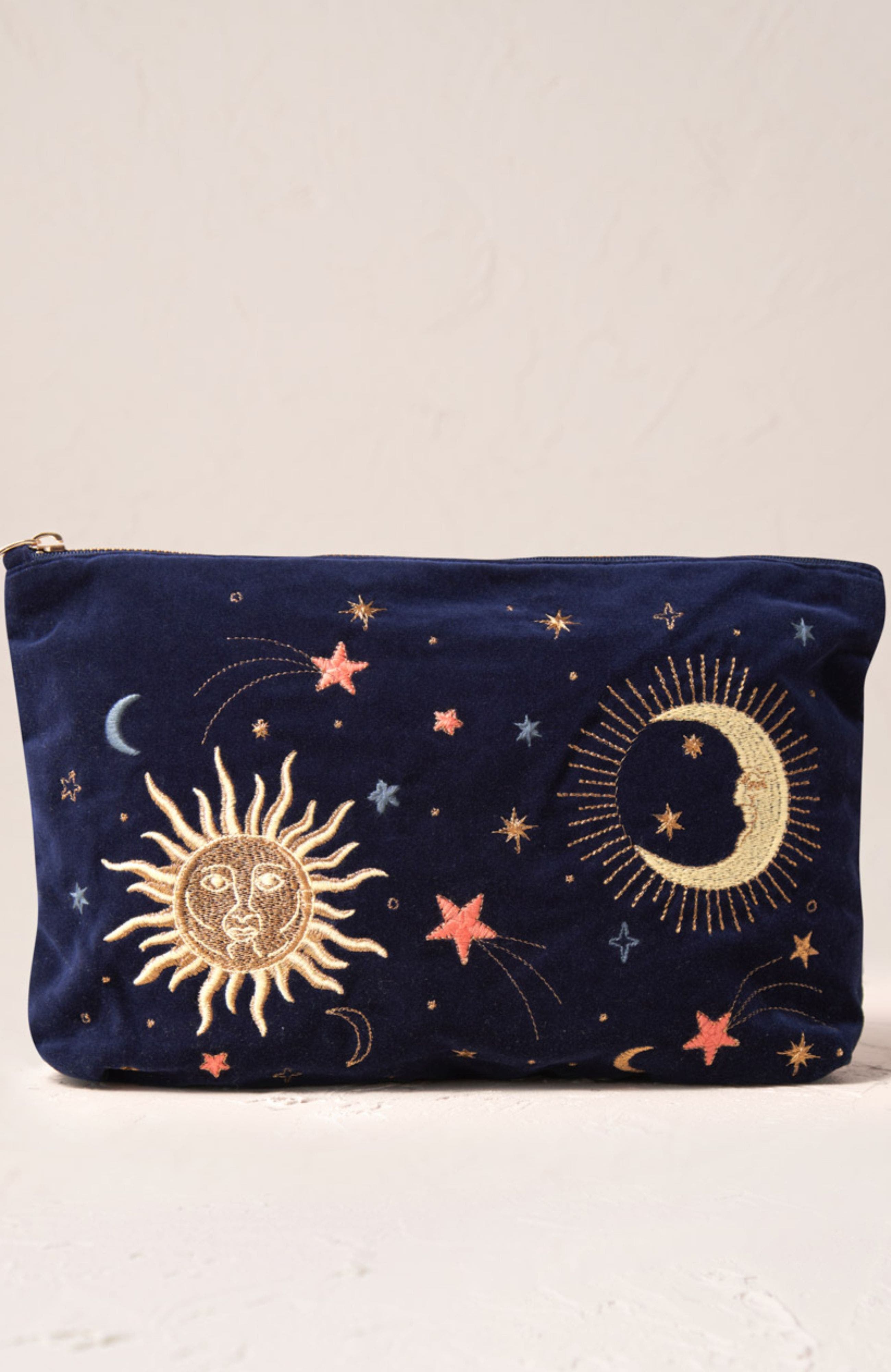 Elizabeth Scarlett Celestial Velvet Everyday Pouch, Main, color, 