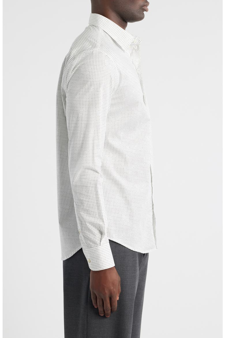 Micro Dash Sport Shirt, Alternate, color, SOLID WHITE