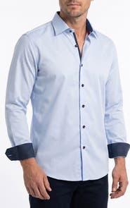LEVINAS Stretch Cotton Button Up Shirt