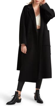 Belle & Bloom Wide Awake Split Hem Wool Blend Coat