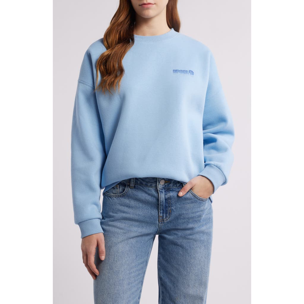 Rip Curl Ocean Heritage Graphic Sweatshirt In Mid Blue