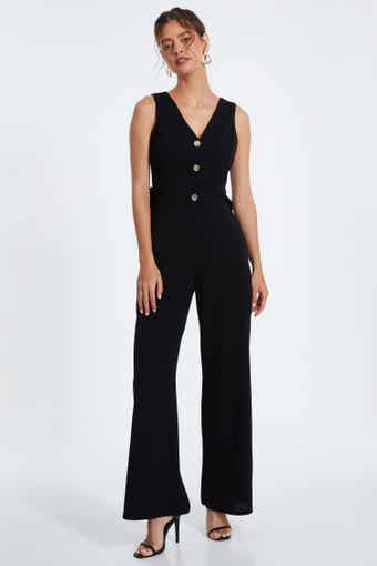 Eliza J Bow Embellished Strap Jumpsuit Nordstrom