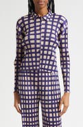 Issey Miyake Basket Print Pleated Cardigan
