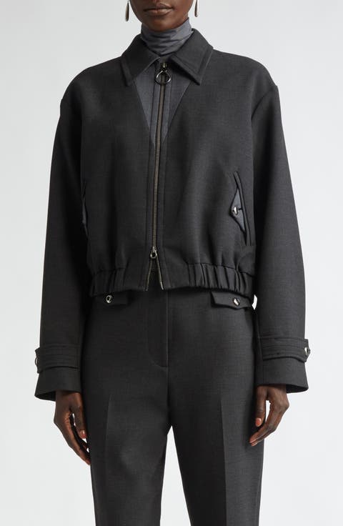 Double Face Luxe Ponte Bomber Jacket