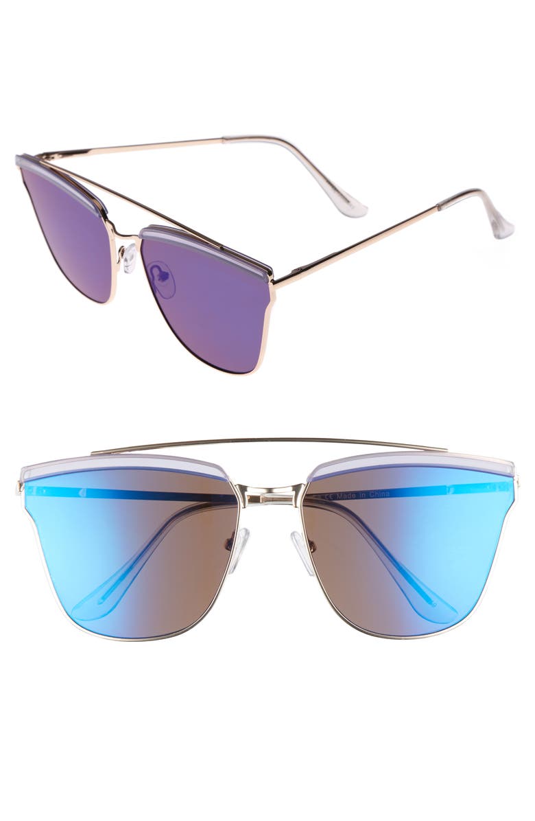 Leith 60mm Mirror Sunglasses, Main, color, 