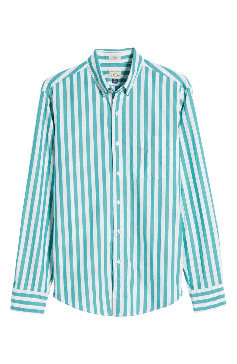 J.Crew Slim Fit Stretch Secret Wash Stripe Sport Shirt, Alternate, color, 