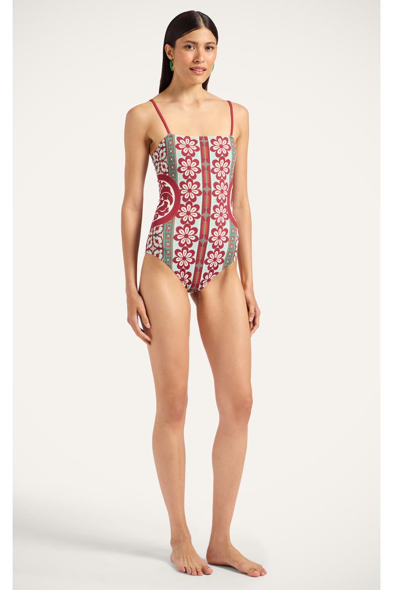 Elle Swimsuit Pagoda Placée Rust, Main, color, Pagoda Placée Rust