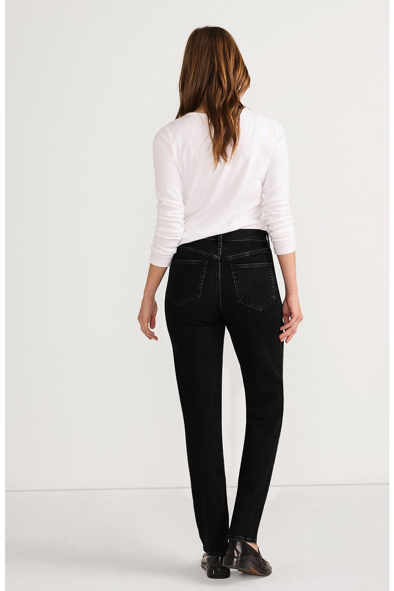 Recover Mid Rise Straight Leg Blue Jeans, Alternate, color, Black