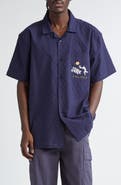 PALMES Garden Embroidered Cotton Camp Shirt