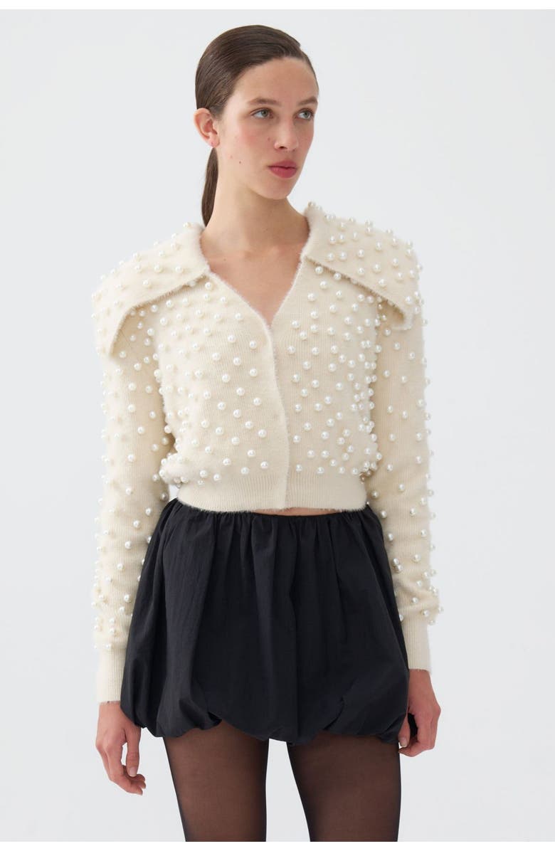 Nocturne Wide Neck Knit Polo Top, Main, color, 