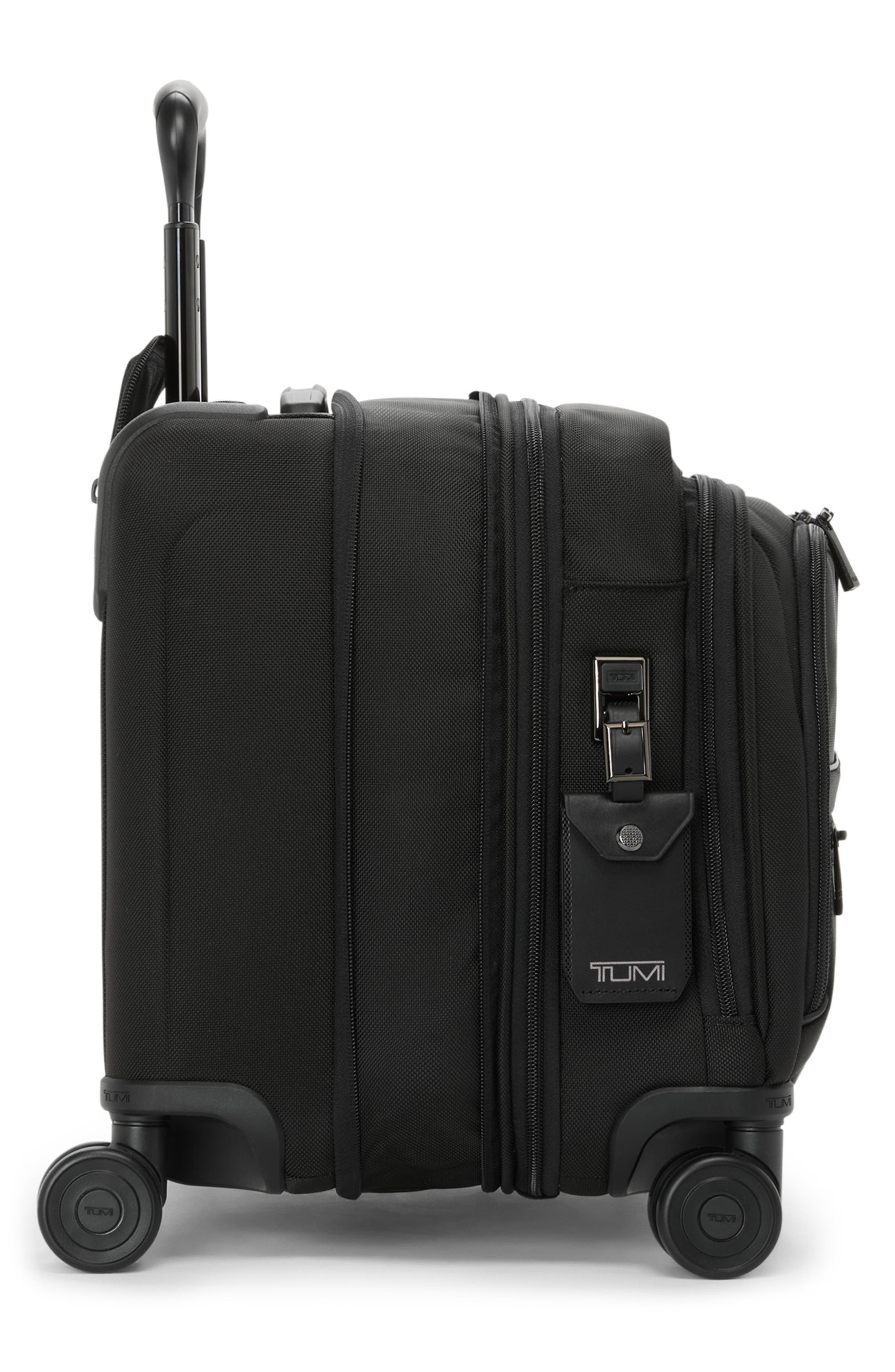 Alpha Deluxe Expandable Laptop Wheeled Brief, Alternate, color, BLACK
