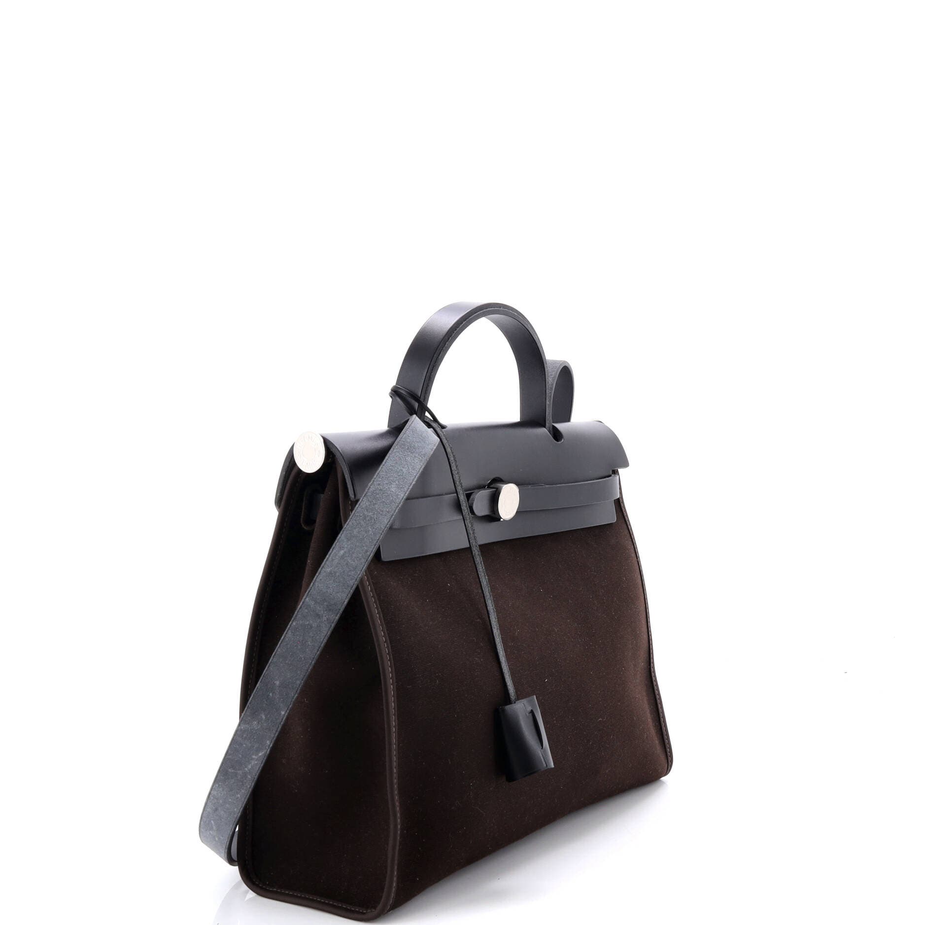 Pre-Owned Hermes Herbag Zip Leather and Toile 31, Alternate, color, 