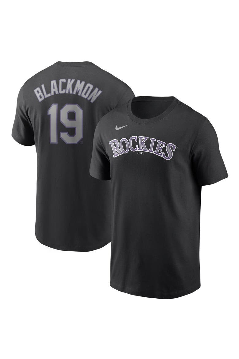 Men's Nike Charlie Blackmon Black Colorado Rockies Name & Number T-Shirt, Main, color, Black