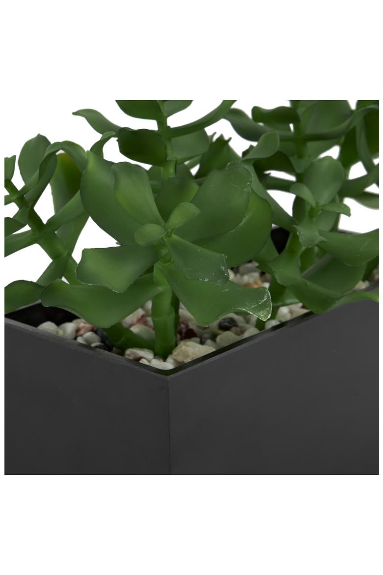 Green Faux Foliage Artificial Potted Plant, Alternate, color, GREEN