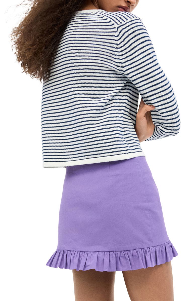 MANGO Stripe Sweater, Alternate, color, Navy