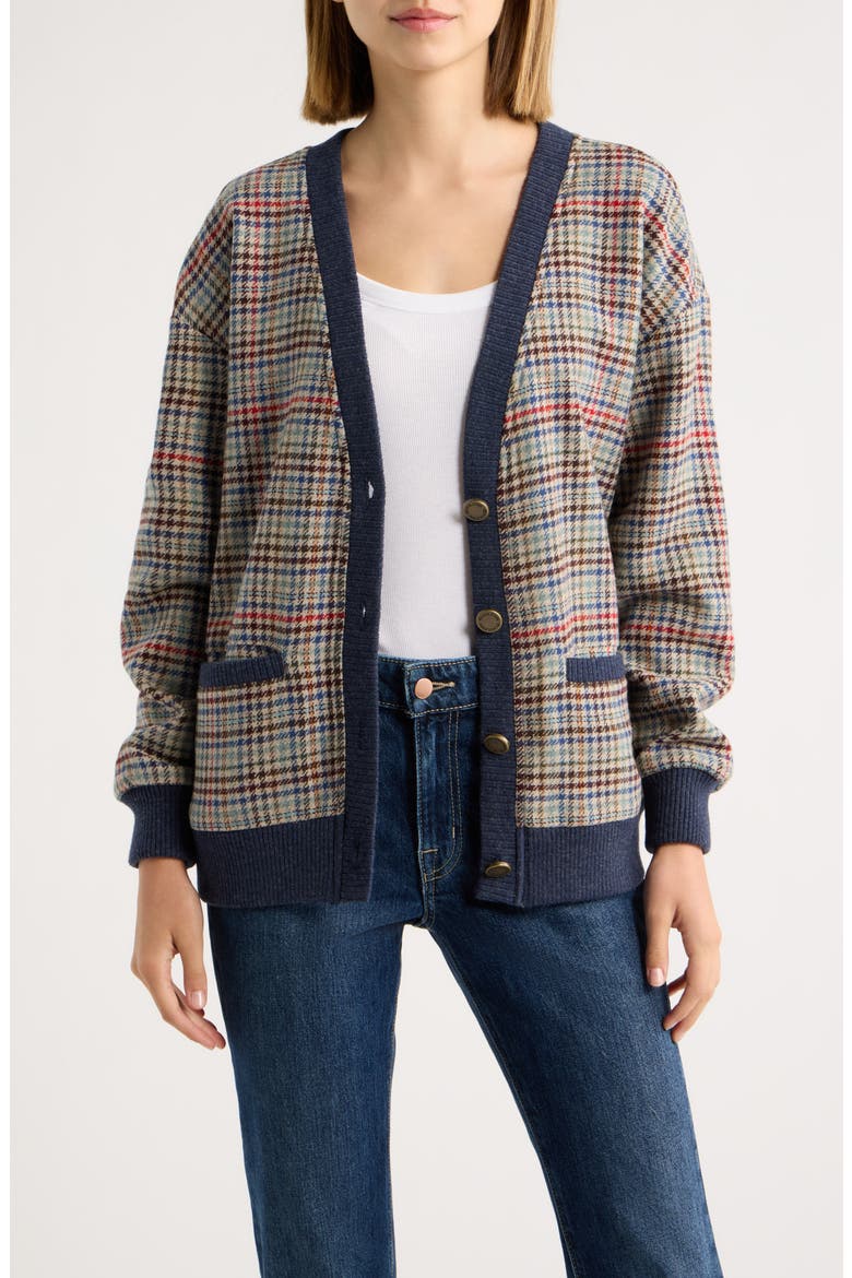 Eagle River Cardigan, Main, color, CAMEL BRIGHTS CHECK