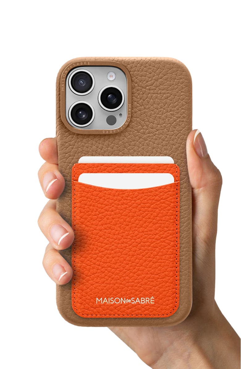 MAISON de SABRÉ Card Phone Case, Alternate, color, Manhattan Sandstone